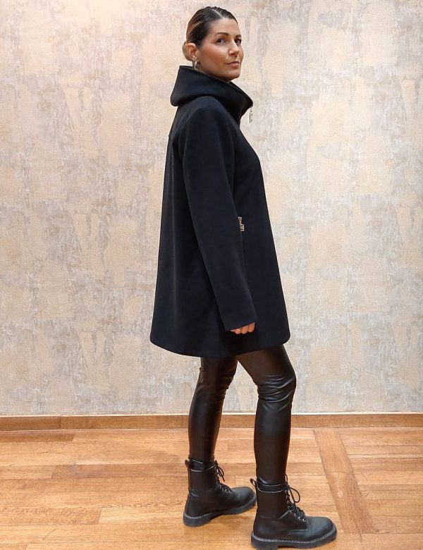 "Satinette" Ημίπαλτο μαύρο