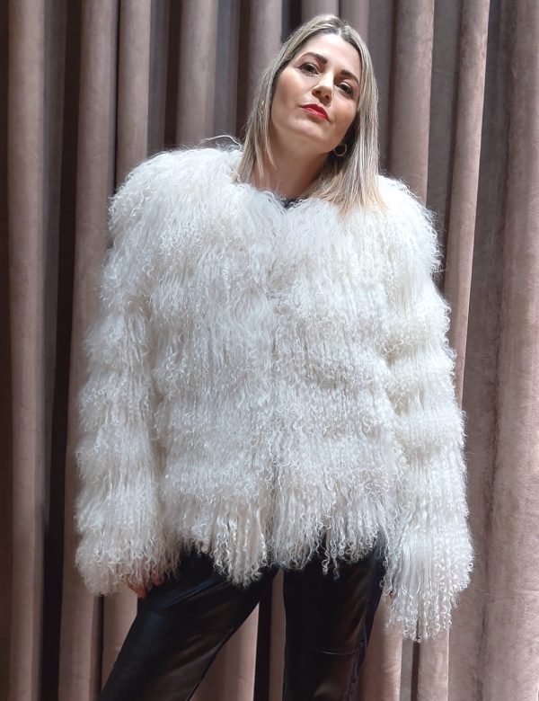 Γούνα Mogolian Λευκή