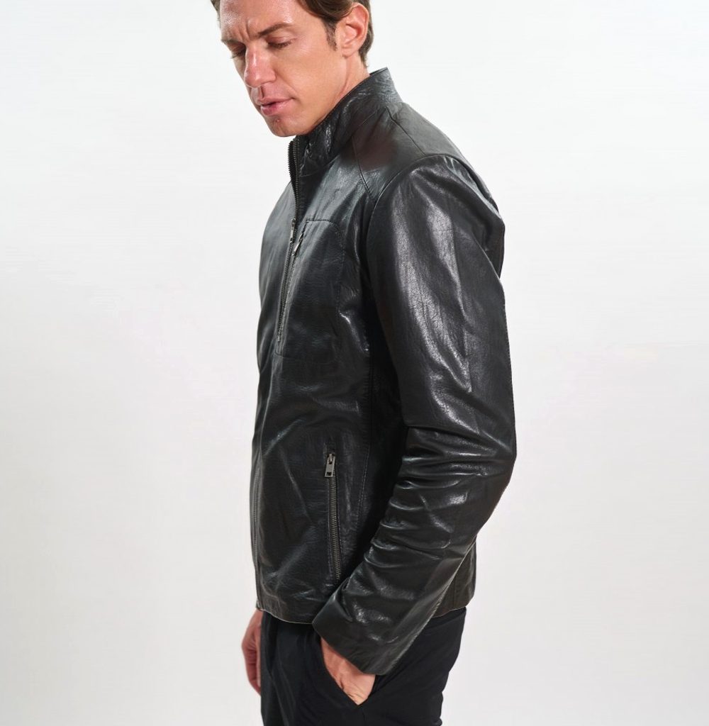 Ανδρικό δερμάτιο με όρθιο γιακά _ Men Leather_ GP9213_2