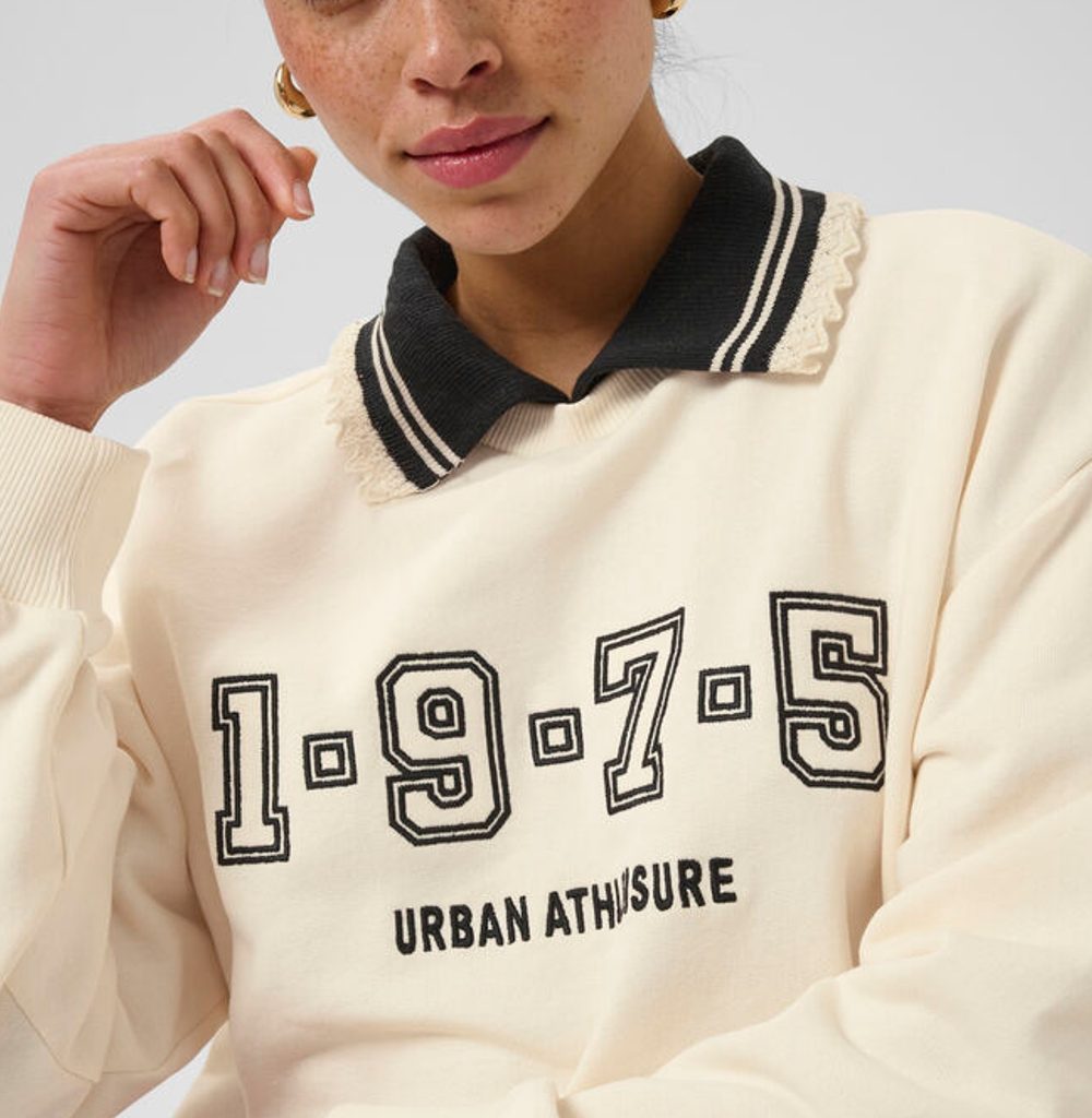 Μπλούζα φούτερ μπεζ γυναικεία KAFFE_KAhyacinth Sweatshirt_ΣΤΑΧΟΣ_3