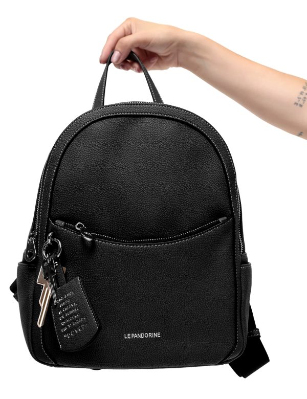 Τσάντα backpack μαύρο - LE PANDORINE